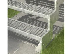 Außentreppen*Dolle Außentreppe Gardentop 10 Gitterroststufen 100 cm + Prova-Geländer