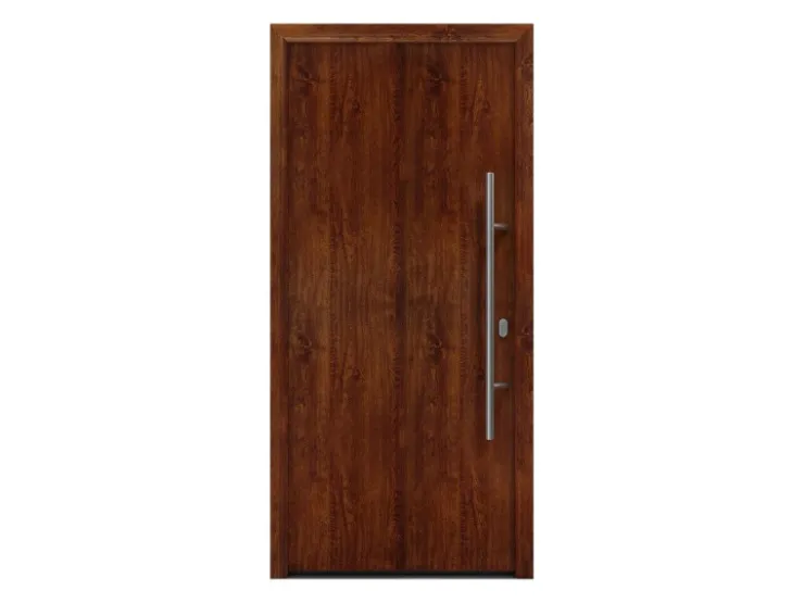EcoStar Haustüren^Haustür Isopro IP 010 110 cm x 210 cm DIN R Dark Oak