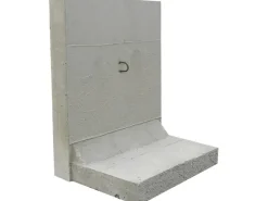 EHL Steine|Armierung^Stützwinkel L-Stein 50 cm x 80 cm Sicht Lf.1 Wandstärke 12 cm Grau