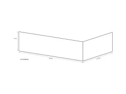 Elabrick Sockel-Fliesen|Verblender^Eckverblender Cordoba 7,1 cm x 11,5/24 cm Rot-Braun