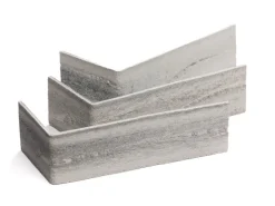 Elabrick Sockel-Fliesen^Eckverblender Nebraska 7,1 cm x 11,5/24 cm Grau