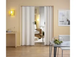 Falttüren*Grosfillex Falttür Spacy Dekor Weiß gekalkt 84 cm x 205 cm Weiß-Gekalkt