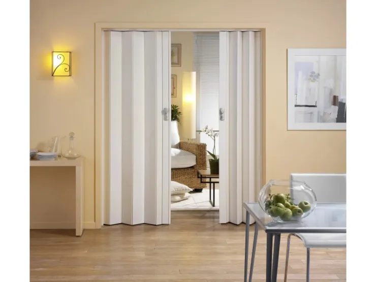Falttüren*Grosfillex Falttür Spacy Dekor Weiß gekalkt 84 cm x 205 cm Weiß-Gekalkt