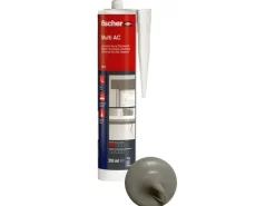 Fischer Fliesenzubehör^Acryldichtstoff Multi AC Grau 310 ml
