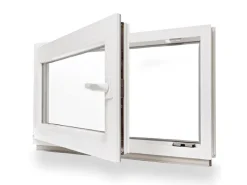 Kunststofffenster*Framelux Kunststofffenster Slimline 3-Fach Verglasung 1200 x 500 mm Rechtsanschlag Weiß