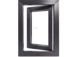 Framelux Kunststofffenster^Kunststofffenster Proline 3-Fach Verglasung 600 x 900 mm Linksanschlag Anthrazit