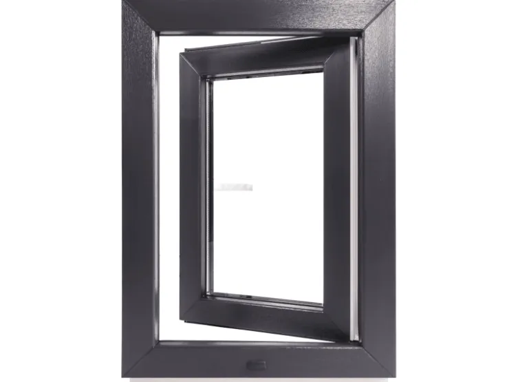 Framelux Kunststofffenster^Kunststofffenster Proline 2-Fach Verglasung 700 x 1000 mm Rechtsanschlag Anthrazit