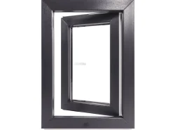 Framelux Kunststofffenster^Kunststofffenster Proline 2-Fach Verglasung 600 x 1200 mm Rechtsanschlag Anthrazit