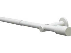 Gardinia Terrassentüren^Gardinenstangen-Set Elba 1-Lauf Ø 16/19 mm 120 cm - 210 cm Ivory
