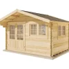Alpholz Holzfenster^Gartenhaus Gabriel-34, 428x367 cm, Natur