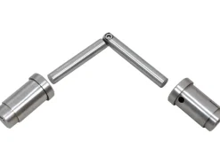 Dieda Handläufe^Gelenk-Eckverbinder mit 2 Adaptern Edelstahl Ø 25 mm