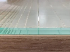 Terrassentüren*Skyscope Glasschiebetür ESG Floatglas Dekor Siebdruck 36/38 DIN LI/RE 2060 x 940 x 8 mm