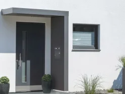 Vordächer*Gutta Rechteckvordach BS PLUS 200 Seite R Briefkasten Anth. Klingel Sprechanlage