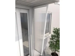 Vordächer*Gutta Seitenblende B2 Stegplatte Bronce Weiß 175 cm x 60 cm x 45 cm Weiß Getönt