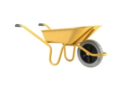 Baugeräte*Haemmerlin Schubkarre Expert 100 l PU-Rad Gelb Lackiert