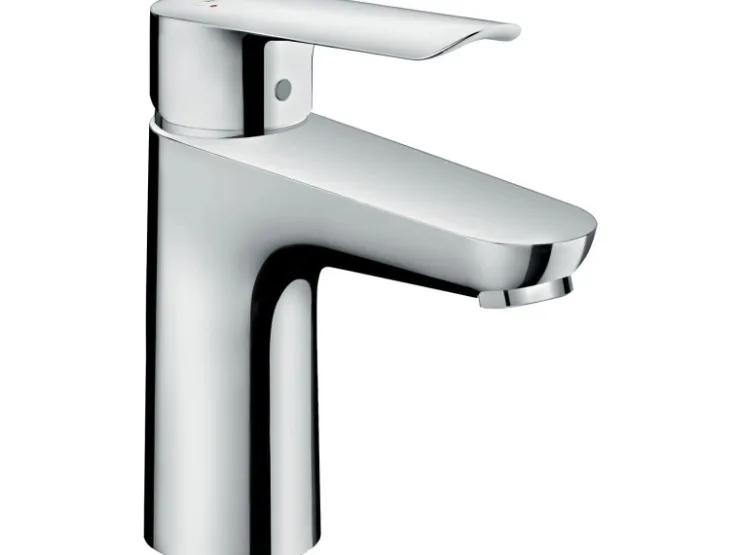 Abläufe*Hansgrohe Einhebel-Waschtischarmatur Logis E 100 mm Chrom mit Zugstangen-Ablauf