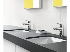 Abläufe*Hansgrohe Einhebel-Waschtischarmatur Logis E 100 mm Chrom mit Zugstangen-Ablauf
