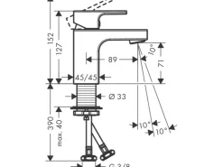 Badlüfter*Hansgrohe Einhebel-Waschtischmischer Vernis Shape 70 Matt Black