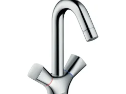 Badlüfter*Hansgrohe 2-Griff Waschtischarmatur Logis 150 ohne Ablaufgarnitur Chrom