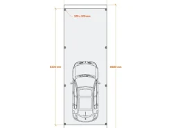 Brettschichtholz*Holzbrüder Carport Ralf 26m² Natur- Schwarz