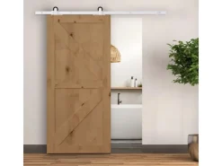 HOMCOM Türstopper|Zubehör Für Türen^Schiebetür-Beschlagsatz Kohlenstoffstahl 183L x 4B x 0,6H cm Weiß