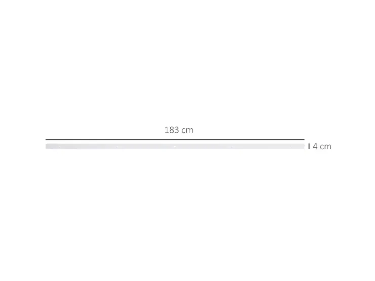 HOMCOM Türstopper|Zubehör Für Türen^Schiebetür-Beschlagsatz Kohlenstoffstahl 183L x 4B x 0,6H cm Weiß