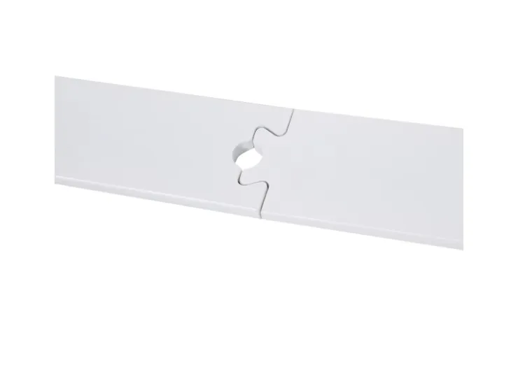HOMCOM Türstopper|Zubehör Für Türen^Schiebetür-Beschlagsatz Kohlenstoffstahl 183L x 4B x 0,6H cm Weiß