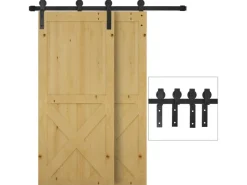 Zubehör Für Türen*HOMCOM Schiebetürsystem Laufschiene für Holzschiebetür 9 Zubehör