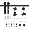 HOMCOM Zubehör Für Türen^Schiebetürsystem Laufschiene 200 x 0,4 x 18 cm