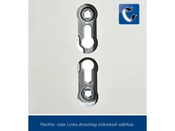Hörmann Stahltüren^Brandschutzklappe T30 H8-5 Grauweiß 750 mm x 875 mm DIN L u. R
