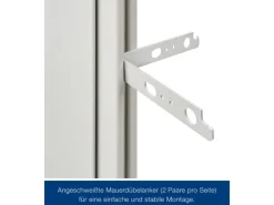 Hörmann Stahltüren^Brandschutzklappe T30 H8-5 Grauweiß 750 mm x 875 mm DIN L u. R