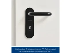 Hörmann Stahltüren^Brandschutzklappe T30 H8-5 Grauweiß 750 mm x 875 mm DIN L u. R