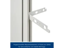 Hörmann Stahltüren^Feuerschutz-Tür T 30-H8-5, 87,5 cm x 200 cm x 4,5 cm Grauweiß