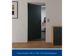 Hörmann Stahltüren^Feuerschutz-Tür T30-H8-5, 87,5 cm x 187,5 cm x 4,5 cm Grauweiß