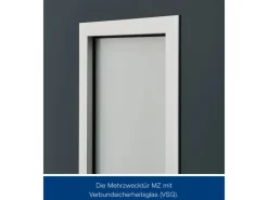 Hörmann Stahltüren^Mehrzweck-/Kellertür H8-5 LA (Glas) RAL 7016 Links/Rechts 100 x 200 cm