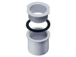 Abläufe|Bedachungen*INEFA Ablaufstutzen Kastenrinne PVC DN 50/NW 68 Zum Schrauben Grau