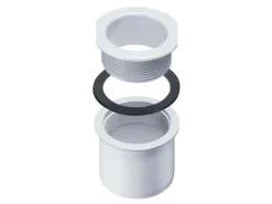 Abläufe*INEFA Ablaufstutzen Kastenrinne PVC DN 50/NW 68 Zum Schrauben Weiß