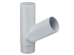 Bedachungen*INEFA Abzweiger Fallrohr PVC 60 Grad DN 85/85 Dachentwässerung Grau