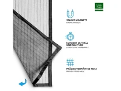 Karat Terrassentüren|Zubehör Für Türen^Fliegengitter Sam Gestreift Klebemontage Klettverschluss 90 x 210 cm