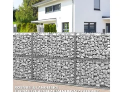 Mörtel|Armierung*Karat Gabionenkorb Lenox Steinkorb Zaun Sichtschutz Verzinkt 100 x 50 x 30 cm