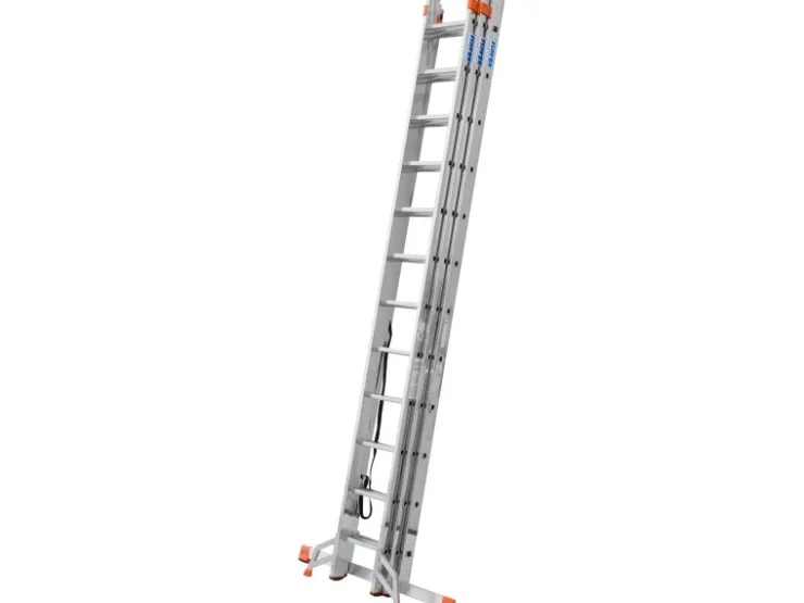 Krause Bauzubehör^Tribilo Sprossen-Vielzweck-Leiter 3 x 12 Sprossen Treppenfunktion