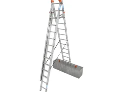Krause Bauzubehör^Tribilo Sprossen-Vielzweck-Leiter 3 x 12 Sprossen Treppenfunktion