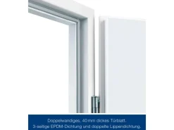 Hörmann Stahltüren^KSI 40 Sicherheitstür 875 mm x 2000 mm x 80 mm DIN Rechts