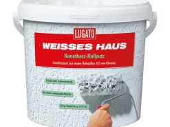 Lugato Putze^Kunstharz-Rollputz Weisses Haus 8 kg Körnung 0,5 mm