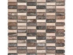 Mosaikfliesen|Verlegeplatten* Mosaikmatte Naturstein Atlas Multicolor 30 cm x 30 cm Bunt