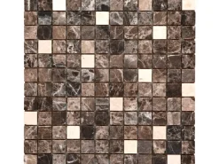 Wandfliesen|Steine* Mosaikmatte Naturstein Kronos Marron Sunny 30 cm x 30 cm Beige-Braun