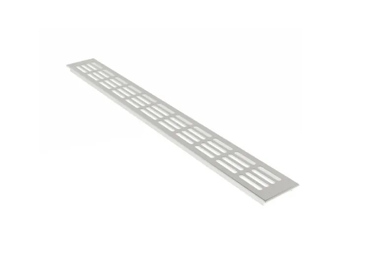 Badlüfter|Lüftungsgitter^MS Beschläge Lüftungsgitter 60 x 600 mm Alu Silber F1 Eloxiert Belüftungsgitter