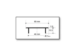 Badlüfter|Lüftungsgitter^MS Beschläge Lüftungsgitter 60 x 600 mm Alu Silber F1 Eloxiert Belüftungsgitter