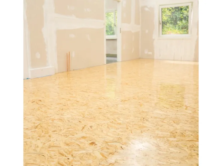 Verlegeplatten|Osb Platten^OSB-3-Verlegeplatte 15 mm mit Nut und Feder 205 cm x 62,5 cm