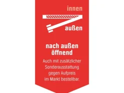 Wohnungseingangstüren|Nebeneingangstüren*PANTO Nebeneingangstür K511 DIN L innen weiß / außen anthrazit 98 x 198 cm